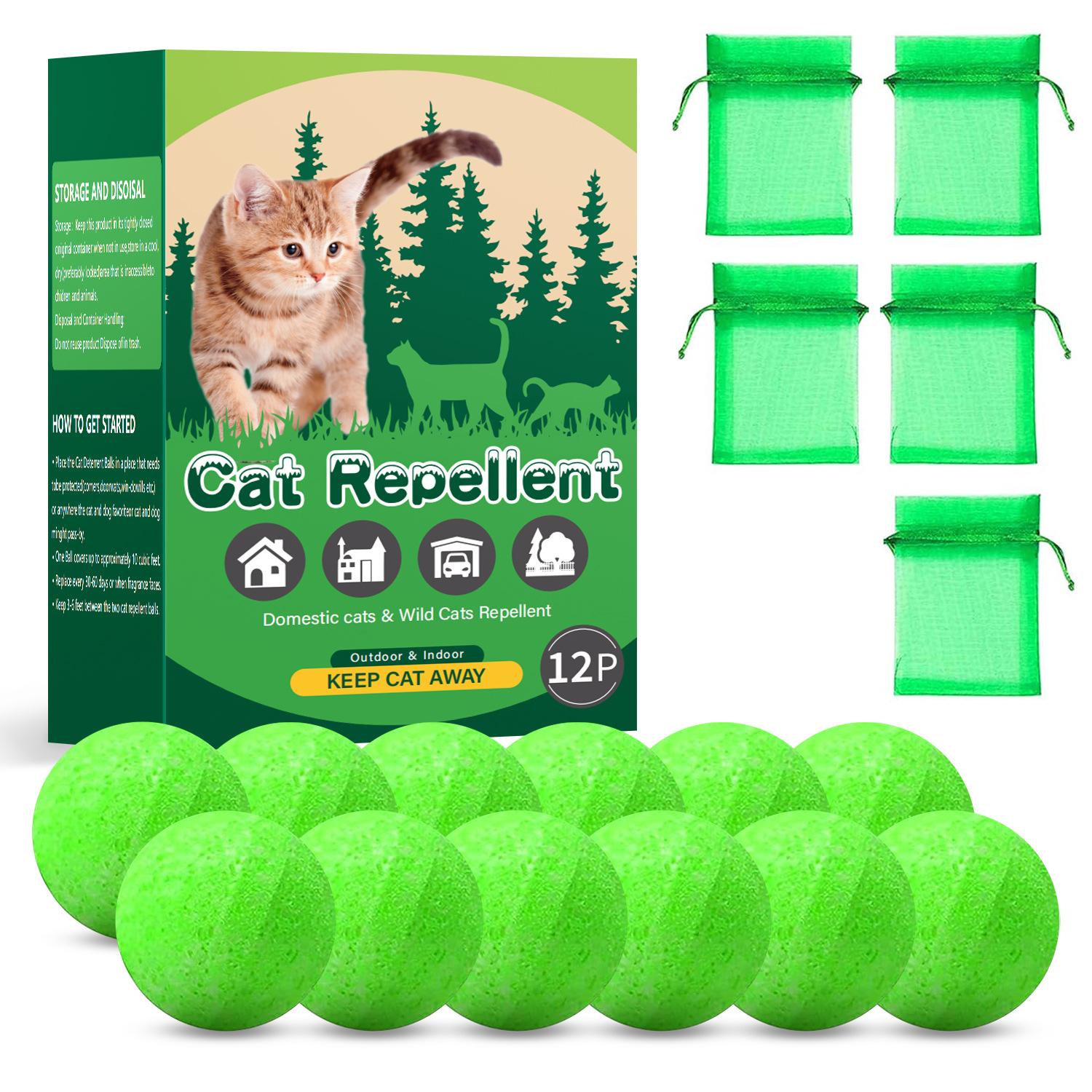 Bolas repelentes para gatos – Fórmula de menta para proteger jardines y muebles de mascotas