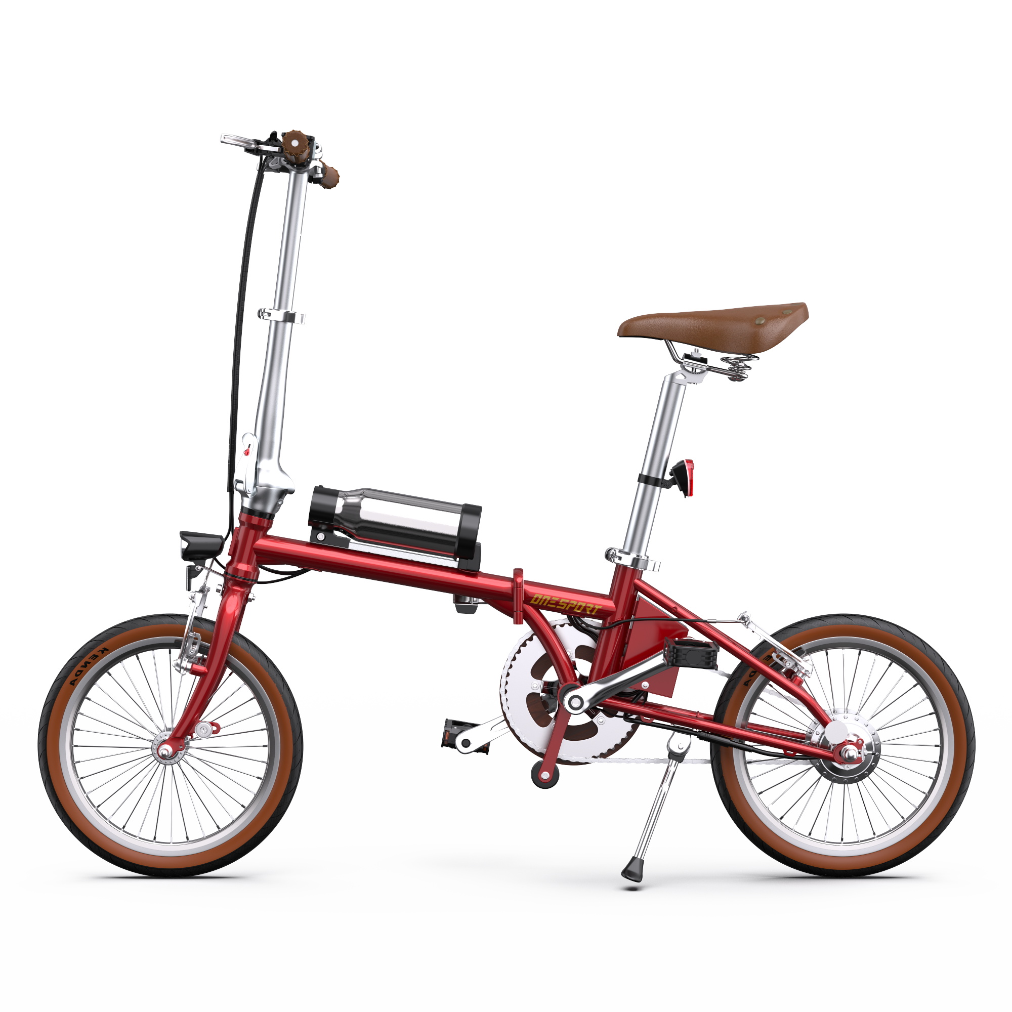ONESPORT OT02,Electric Bicycle,250W motor,36V5.2Ah battery, Max 25km/h, Assisted Mode max range 25km,16*1.35 inch tires,3-Button Multififunction Color Display,V-Brake