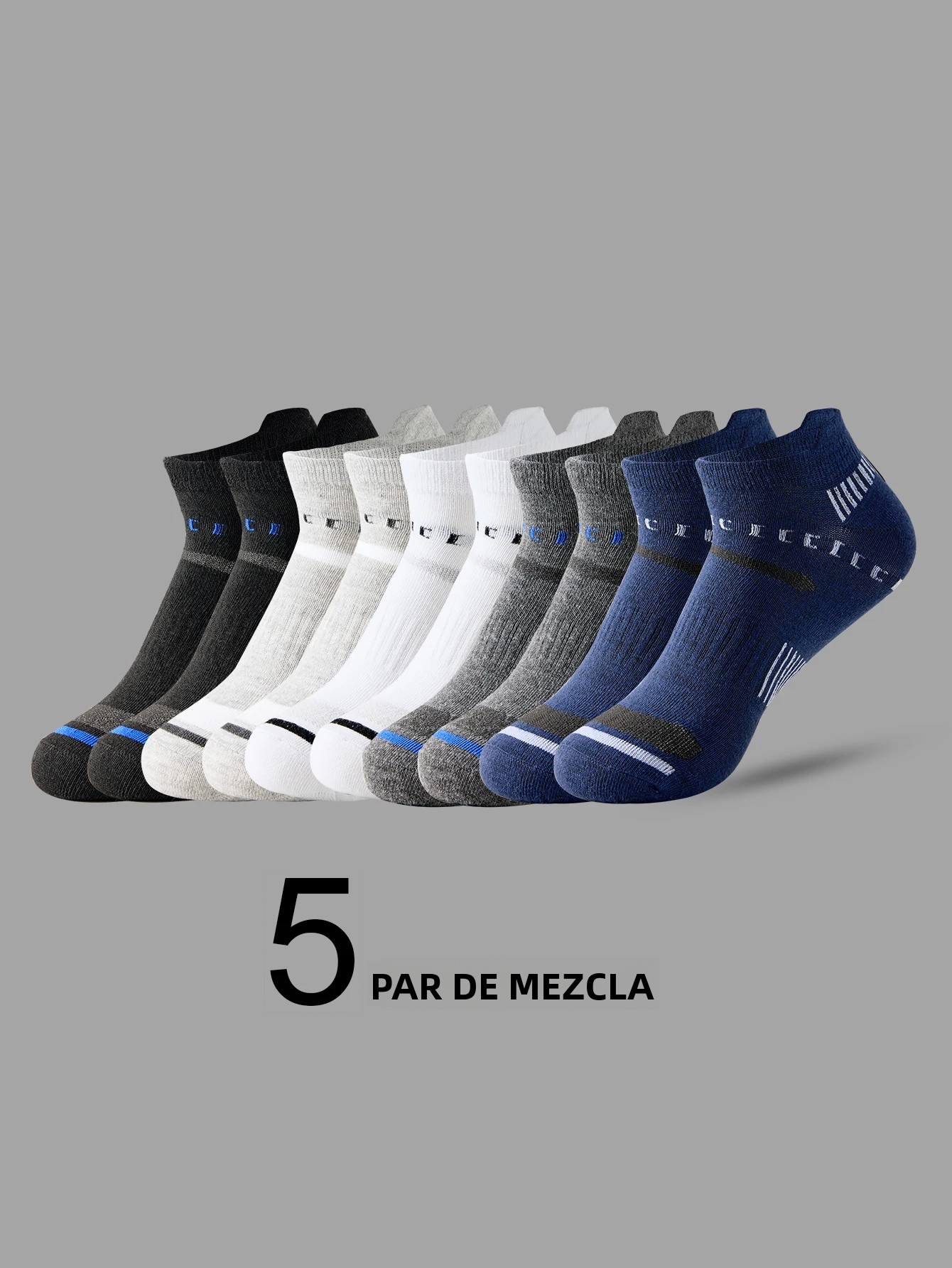 TK 5 Pares De Calcetines De Pies Para Hombre De Alta Calidad Calcetines Deportivos Transpirables Malla Casual Delgados Cortos Para Tallas 39-44