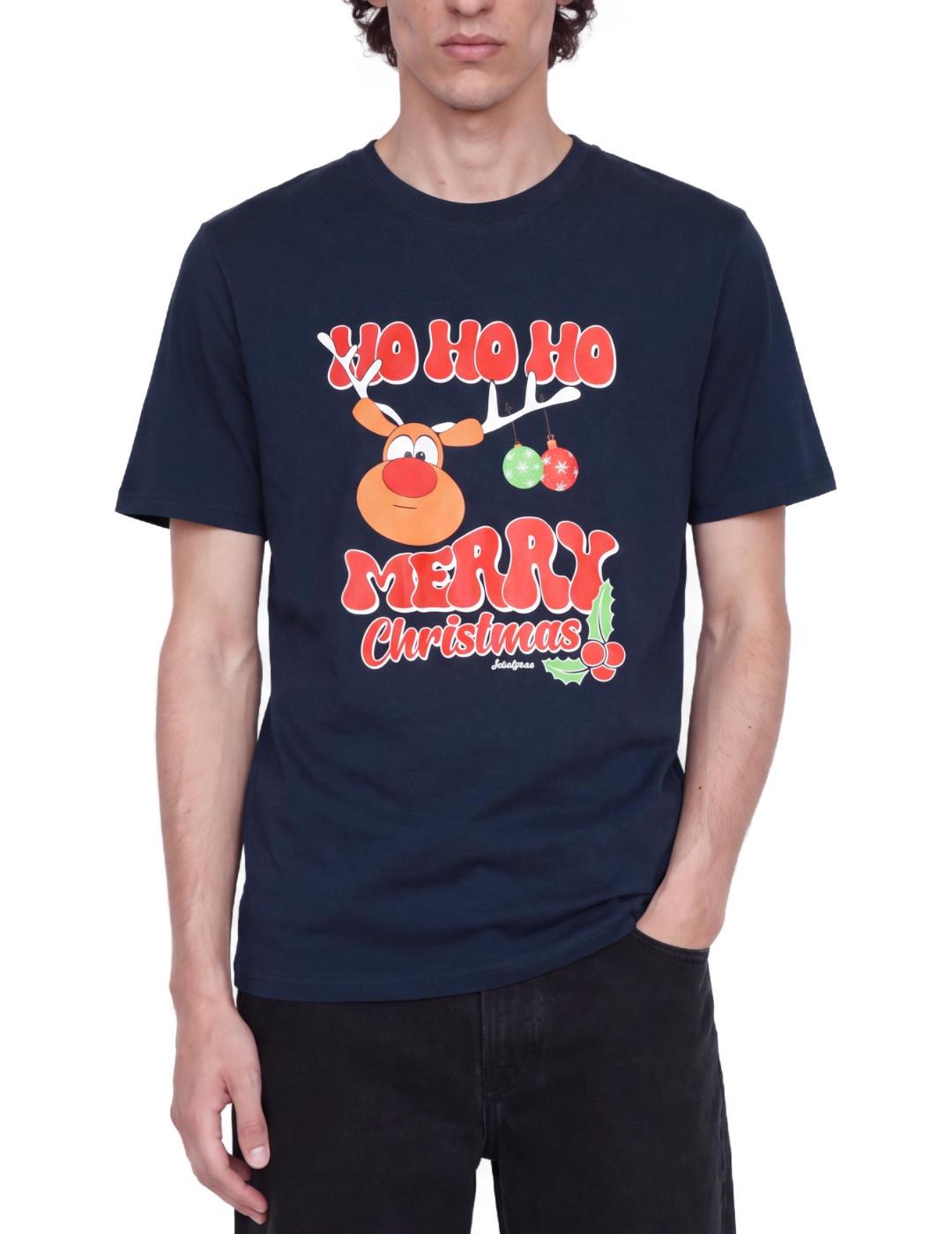 Camiseta Jack&Jones Xmasazul marino para hombre