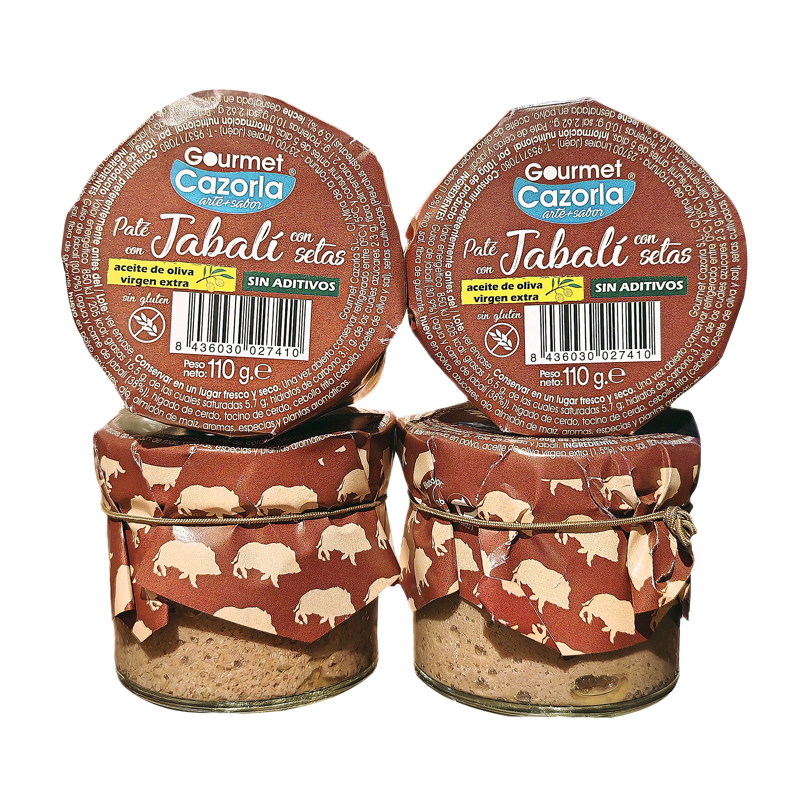 Paté de jabalí con setas de Gourmet Cazorla (Pack de 4 unidades)