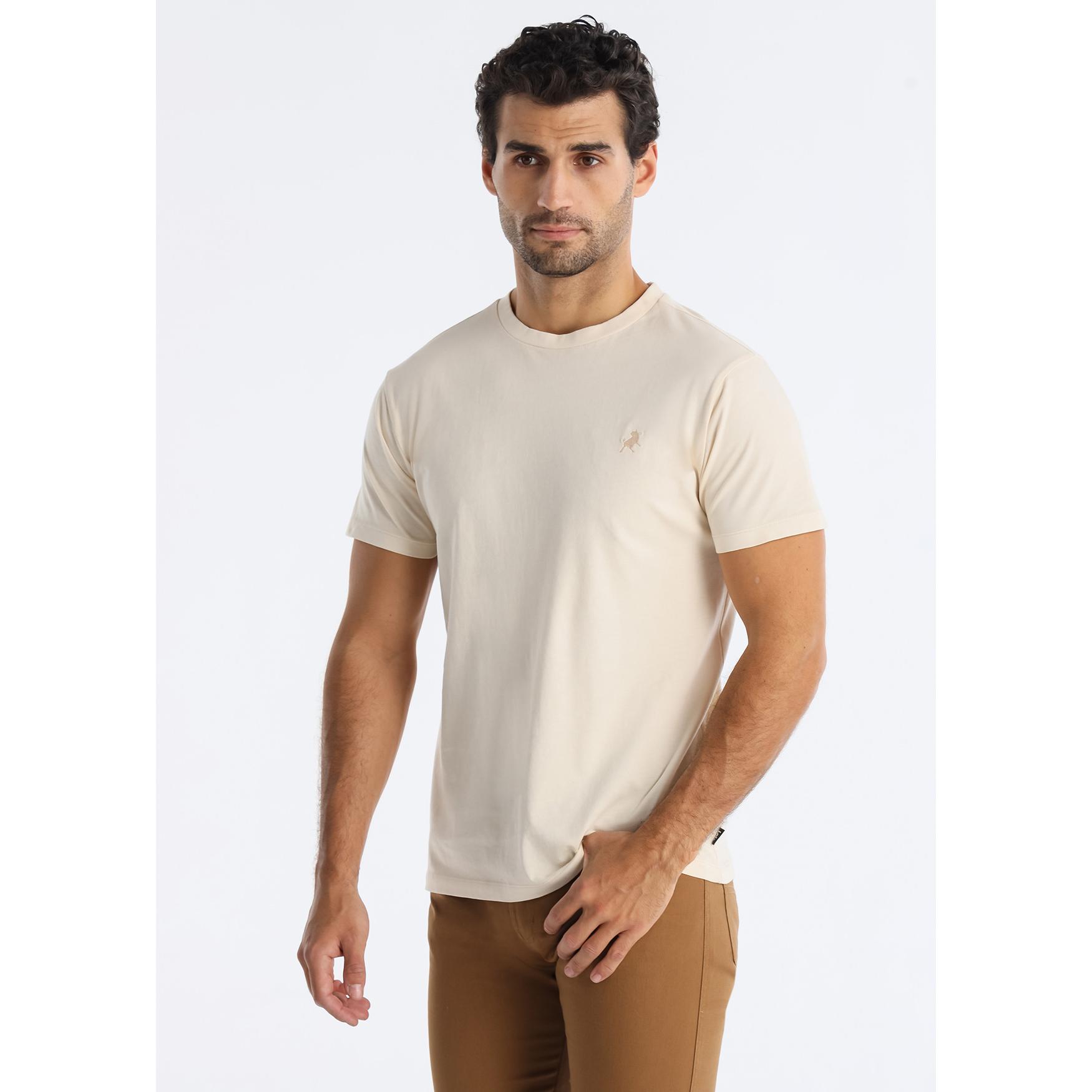 LOIS JEANS - Camiseta basica manga corta cuello caja con logo bordado