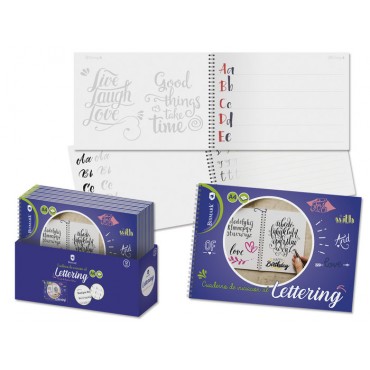 CUADERNO ESPIRAL DE LETTERING A4 32H 120G 21X297     PERGAMINO