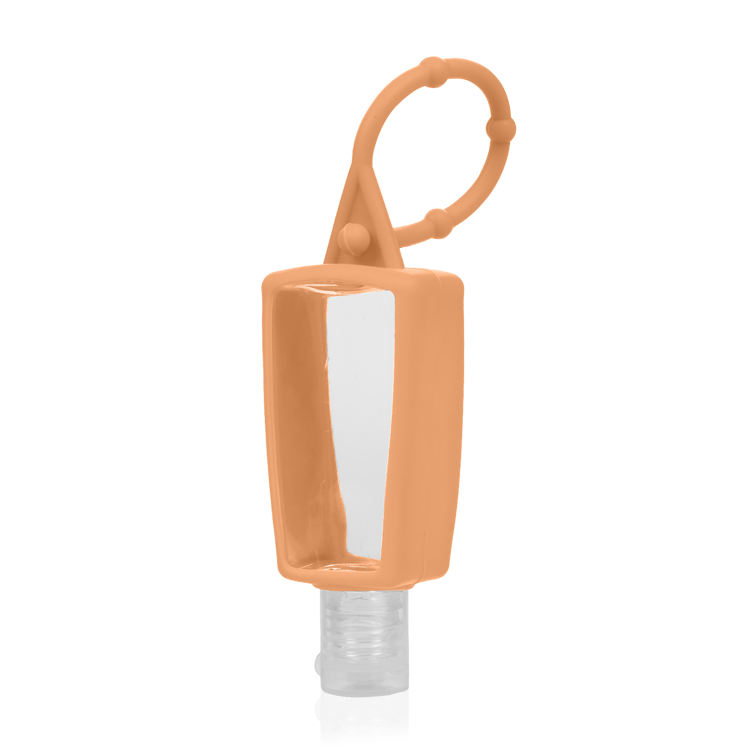 DAM.Llavero botella higienizante de manos alcohol rellenable 30ml de silicona con colgante 3x3x10cm