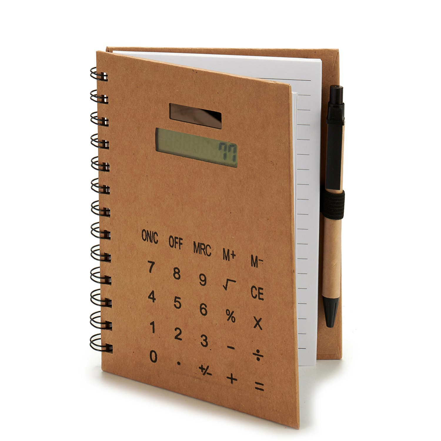 DAM. Cuaderno calculadora con bolígrafo 14 cm. 14x1,5x18 cm.