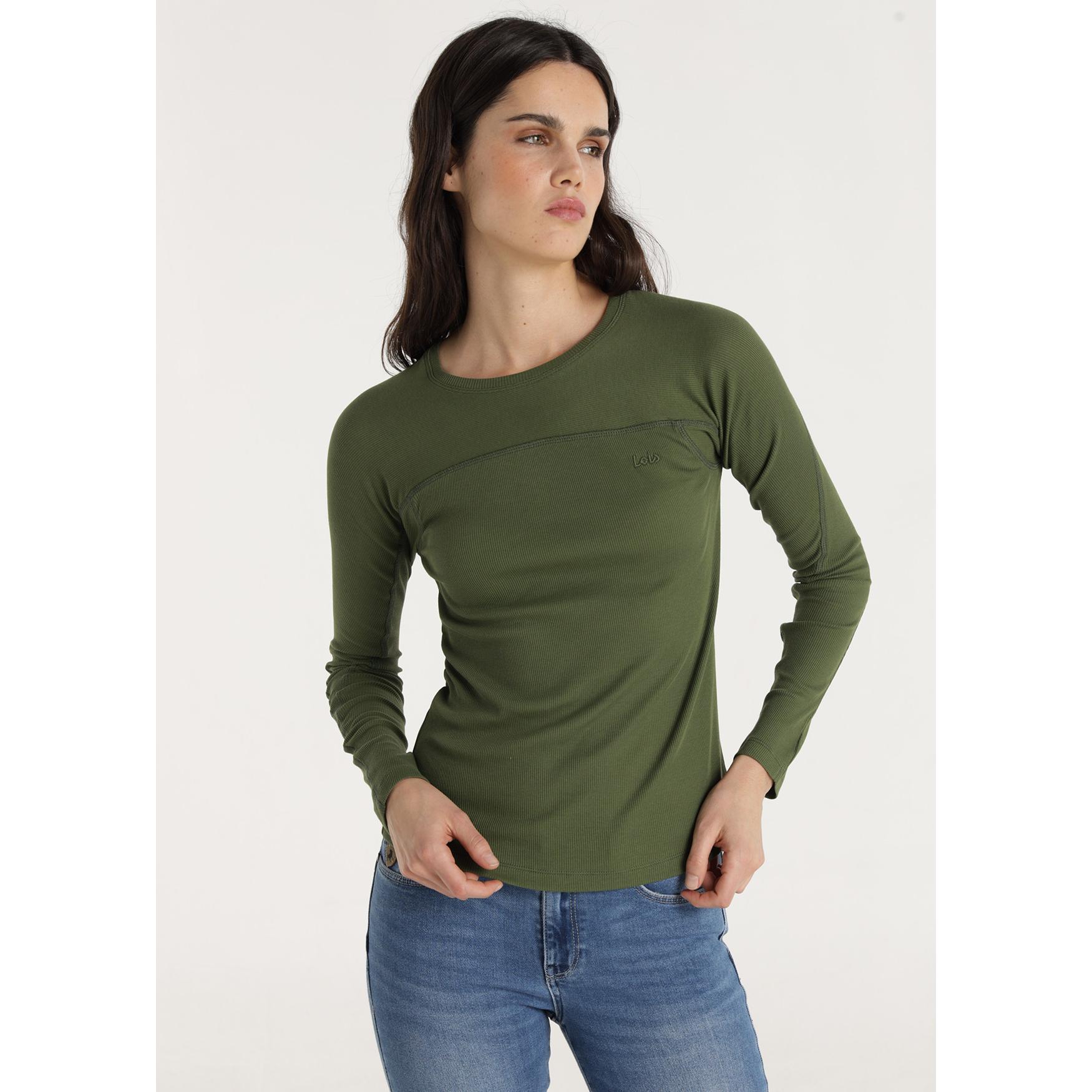 LOIS JEANS - Camiseta manga larga tejido rib ajustada