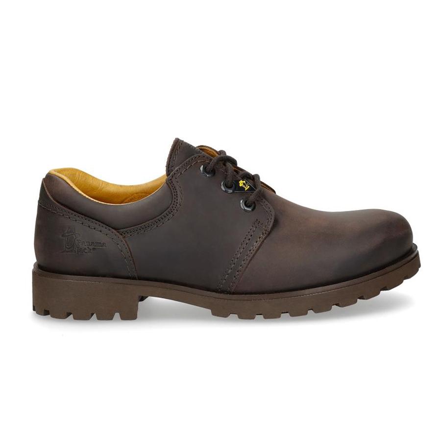 Panama Jack 02 C2 Zapato de hombre con cierre de cordones. Piel Napa Grass Marron WATERPROOF. Forro interior de Piel. Plantilla anatómica extraíble . Suela de caucho natural, flexible y resistente. Hecho en España.
