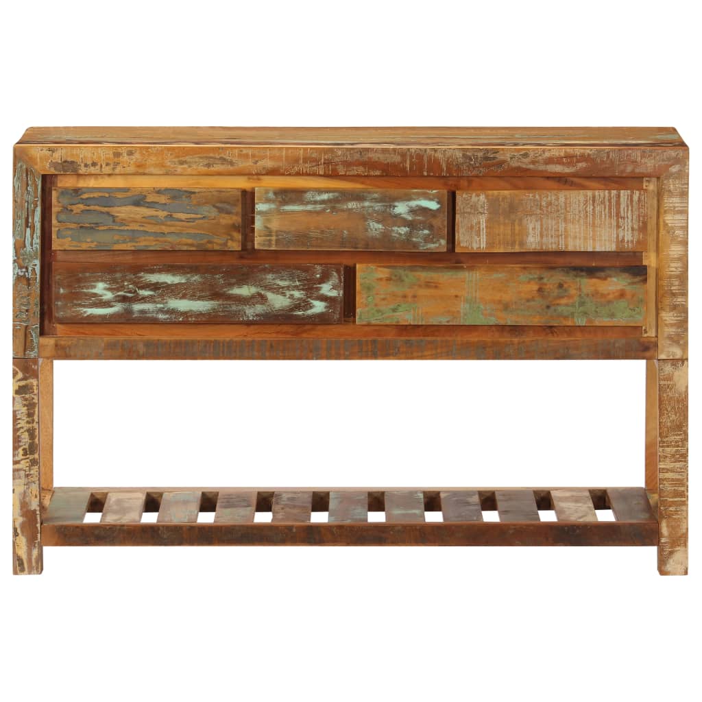 Vidaxl Aparador Madera Maciza Reciclada 120x30x75 Cm Salón Armarios Cajón