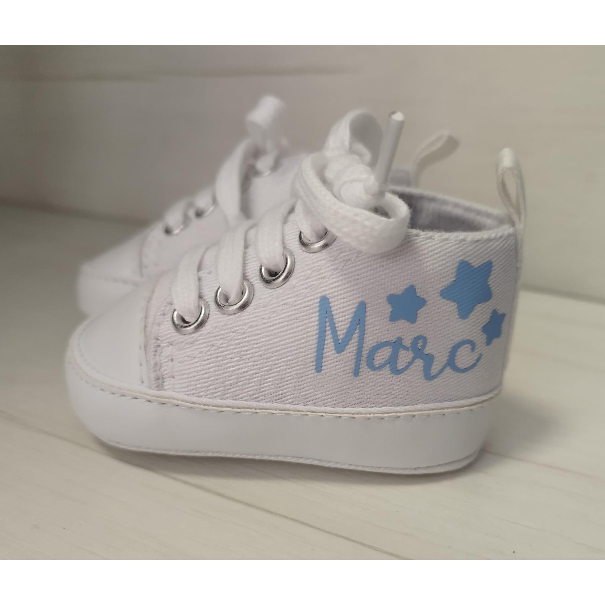 Zapatillas bebé recién nacido personalizadas con nombre, tamaño 15 - Bebitos, ¡Únicas y Adorables! - Bebitos