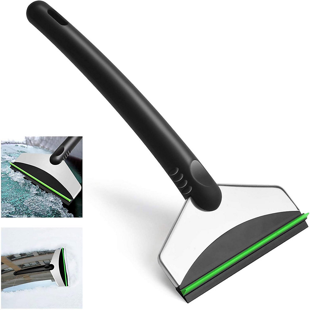 OmHO Raspador de hielo para parabrisas de automóvil Direct Power SARL Raspador de hielo ideal para eliminar escarcha y nieve sin rayar