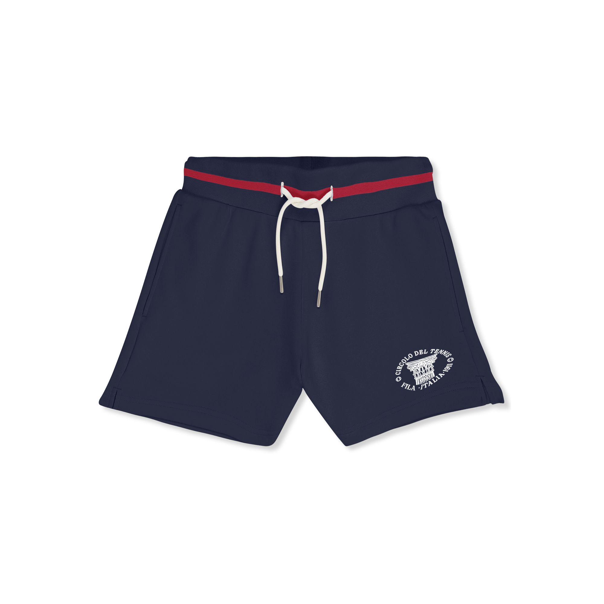 FILA | Shorts Mujer, Modelo Marlia High Waist Graphic Sweat Shorts, Bermuda de Cintura Alta y Pierna Ancha en Felpa Francesa con Cordón Ajustable
