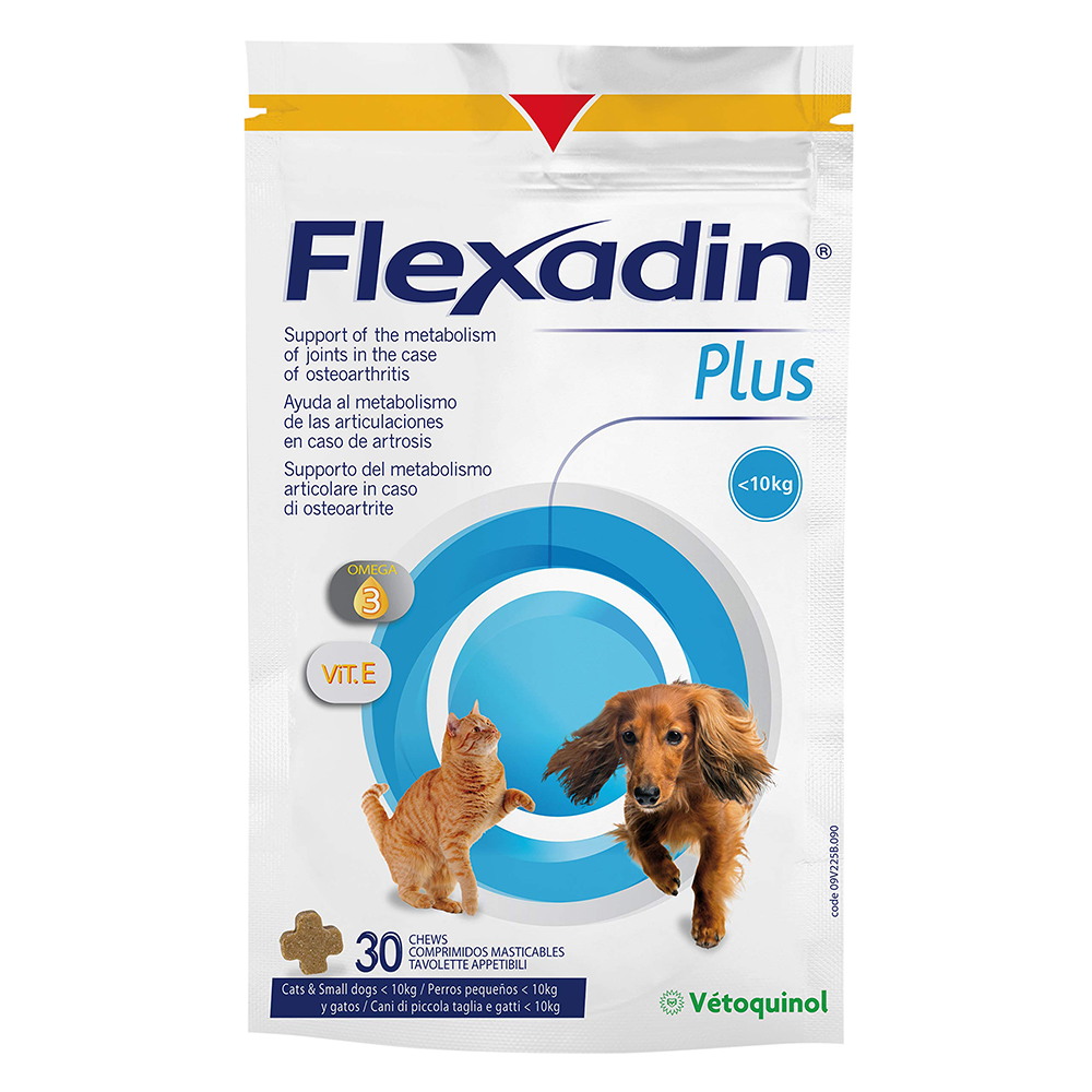 Flexadin Plus Min 30 chews suplemento condroprotector para perros y gatos Vetoquinol
