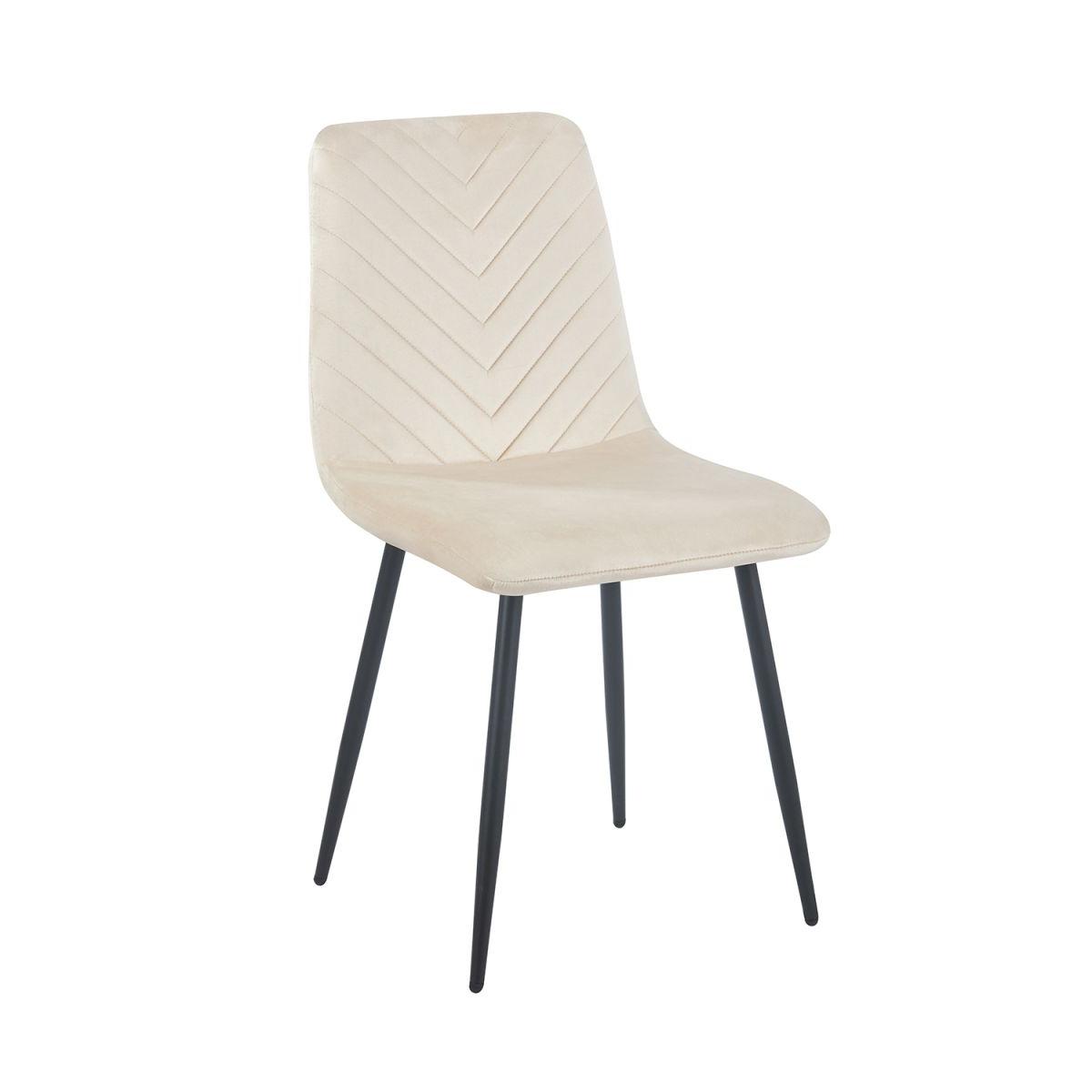 Regalos Miguel - Sillas Comedor - Silla Kisa Black Terciopelo - Beige