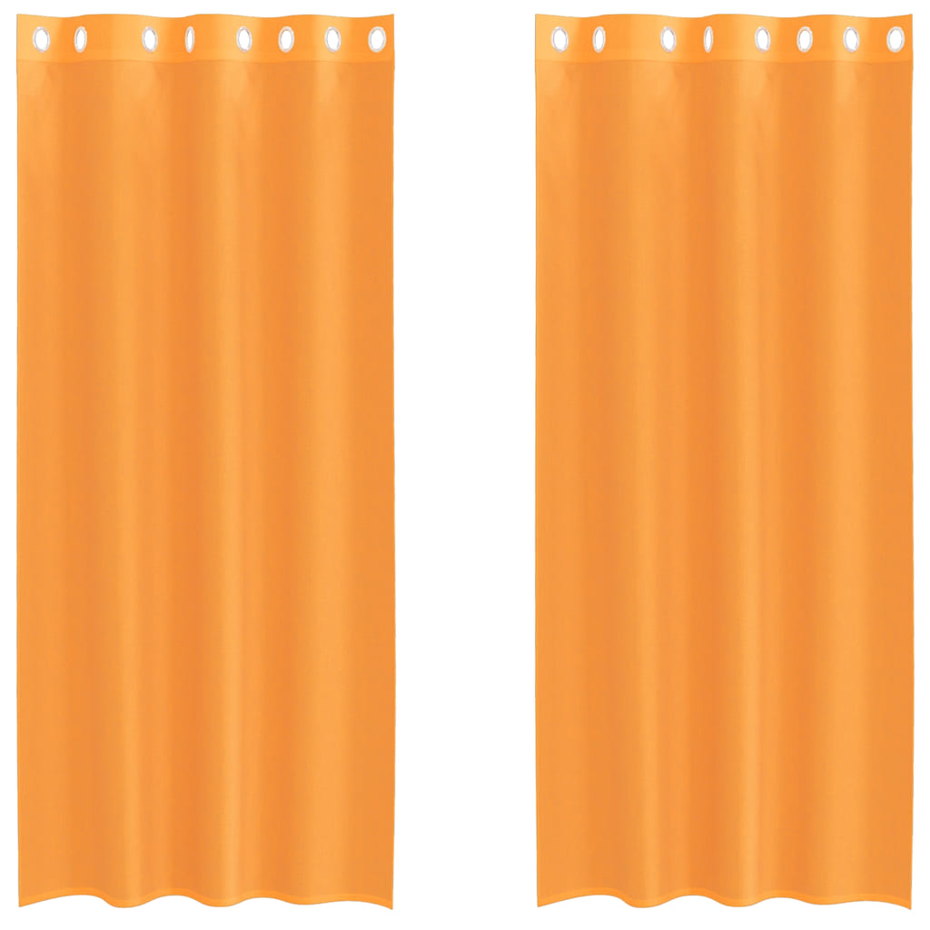 vidaXL Cortinas de gasa con ojales 2 uds 140x225 cm