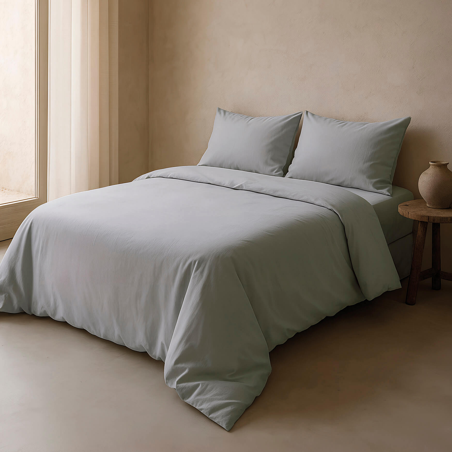 NATURALS - 1 pieza Funda Nórdica Lisa 100% Algodón con Cierre de Botones - Tacto Extrasuave - Medidas Disponibles 140x200/240x220/260x240 cm - Fabricada en España