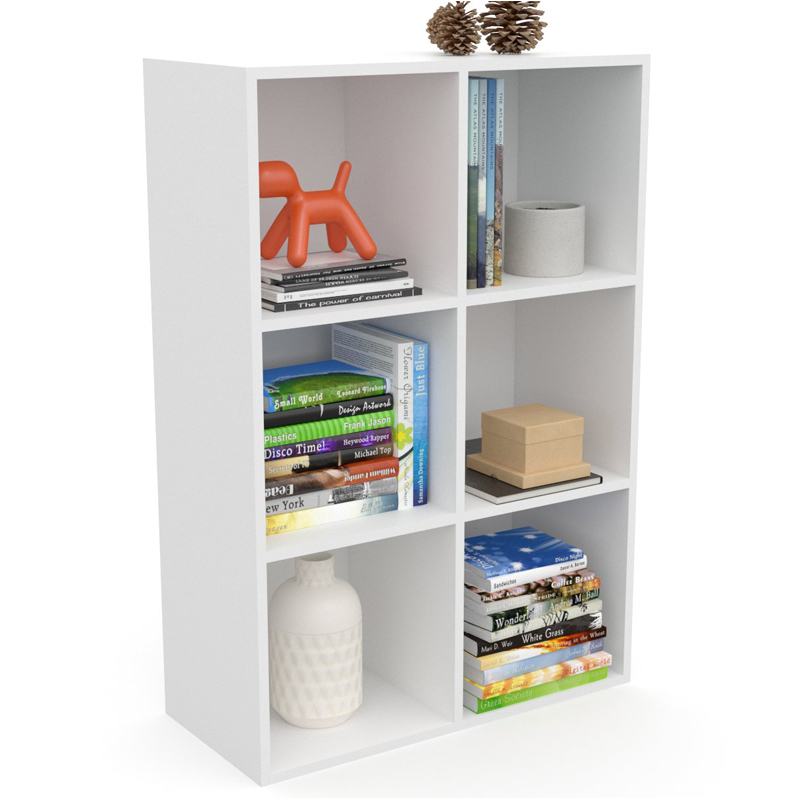 Dormidan Librería Estantería Biblioteca con 6 Compartimentos