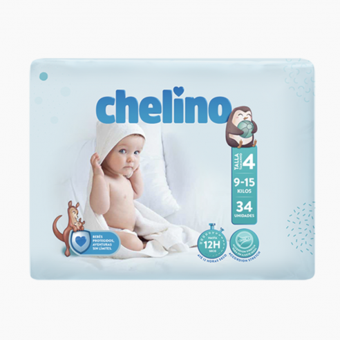 PAÑAL INFANTIL CHELINO TALLA 4 9 - 15 kg 36 PAÑALES