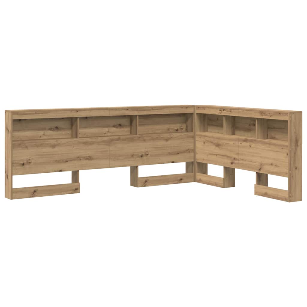 vidaXL Cabecera de almacenamiento Madera de ingeniería 217.5 x 177.5 x 76.5 cm Multicolor