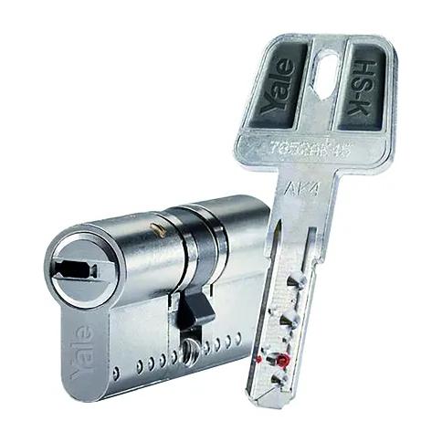 Cilindro de seguridad HS-K 40X40 Latonado. HSKMOD4040L Yale