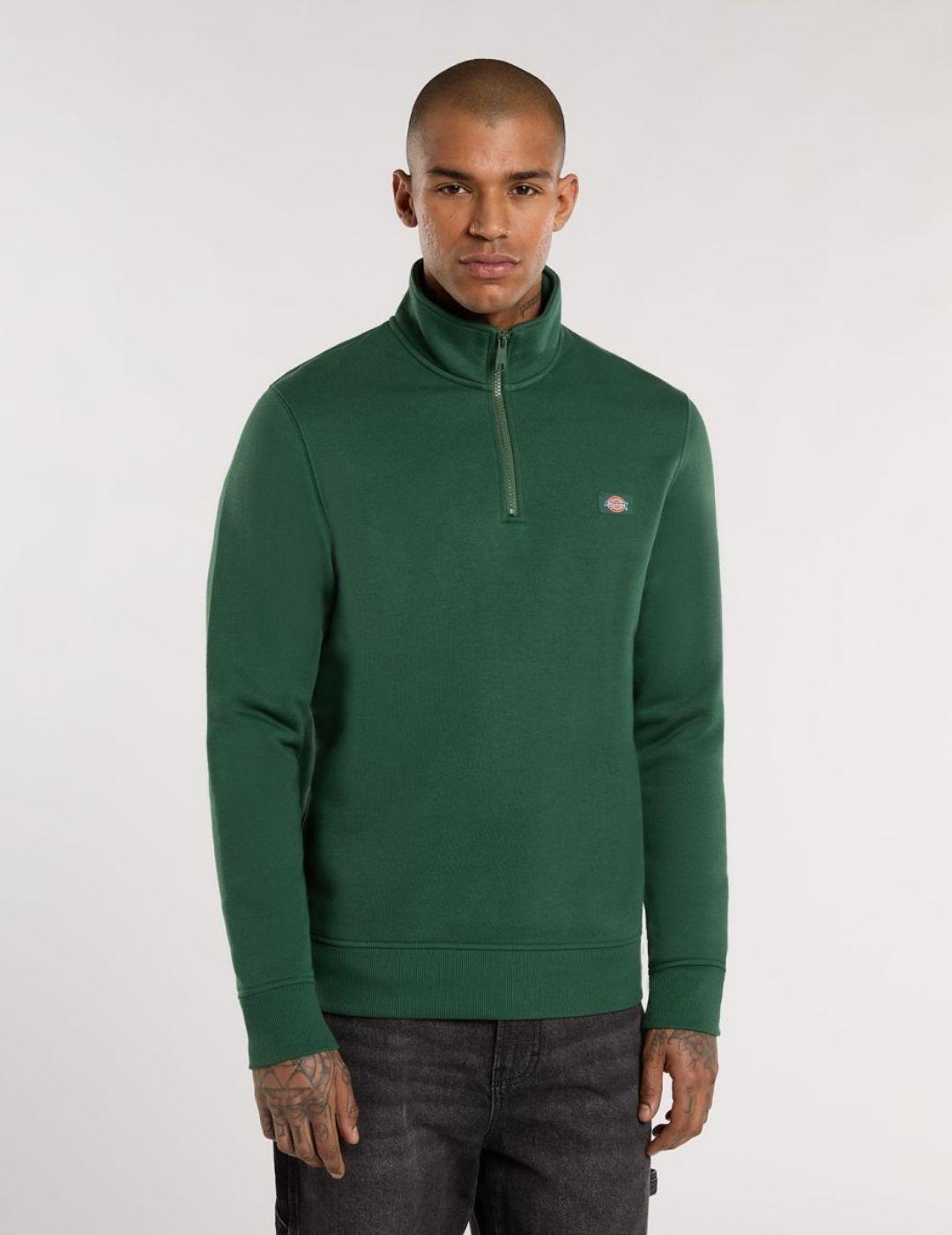 Sudadera Dickies Oakport Quarter Zip Verde Hombre