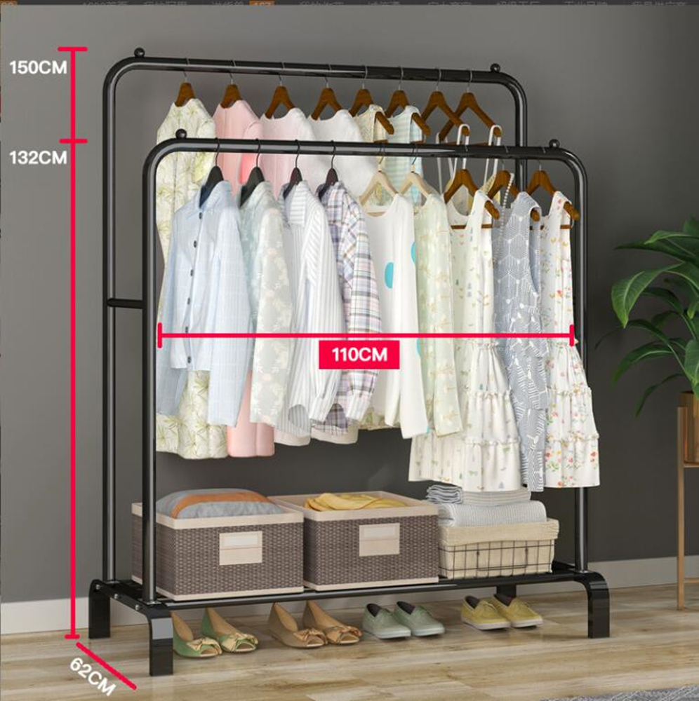 Perchero de hierro para ropa, estante de almacenamiento zapatero bolso, colgador sala de estar, muebles para el hogar, Perchero de hierro para ropa, estante de almacenamiento ZAPATERO