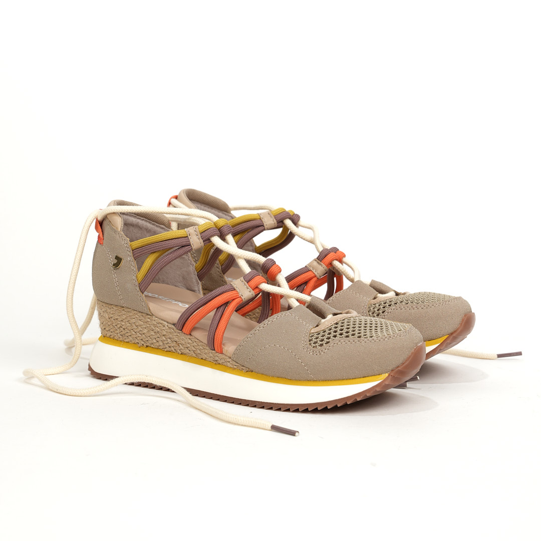 Gioseppo - Sneaker Tipo Sandalia Iona Beige Rafia Atada