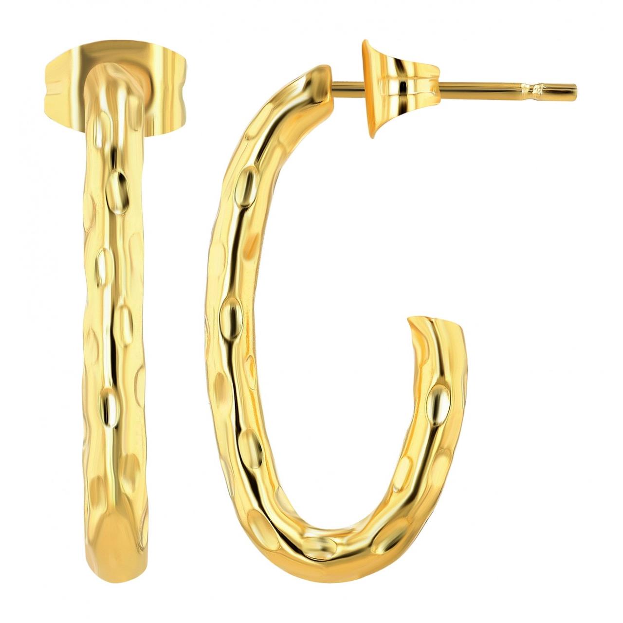 Akzent® Pendientes Argola Dourados em Aço Inoxidável 0715