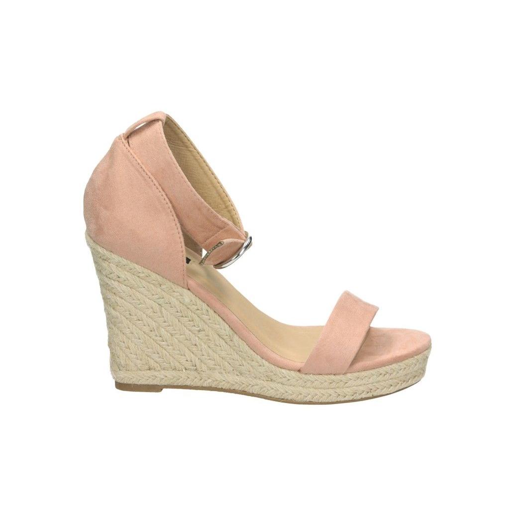 Sandalias jack & jones amelia heeled cap moda joven rosa
