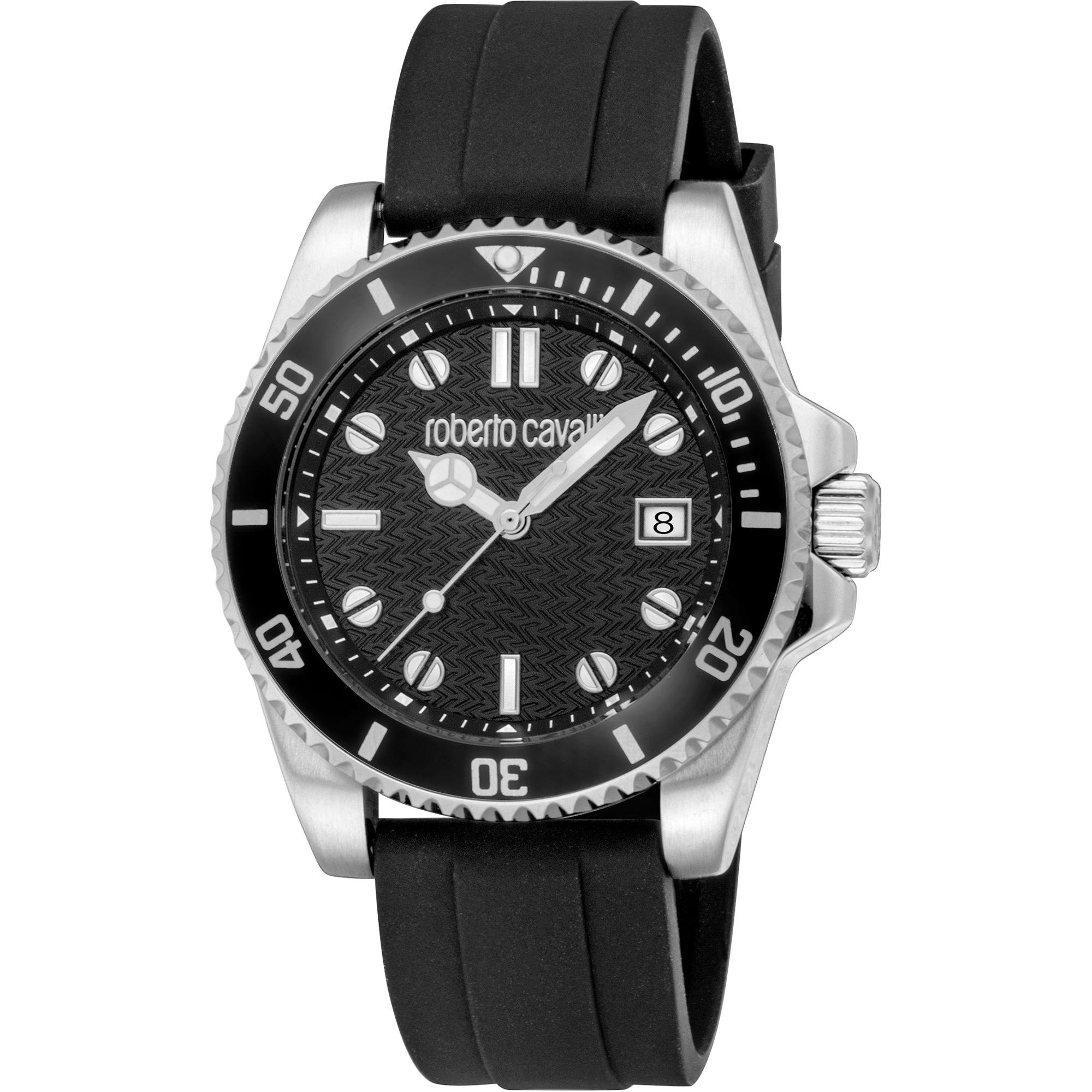 Reloj De Pulsera Roberto Cavalli Roberto Cavalli Gent - Rc5G129P0025 Correa Color: Negro Dial Negro Hombre