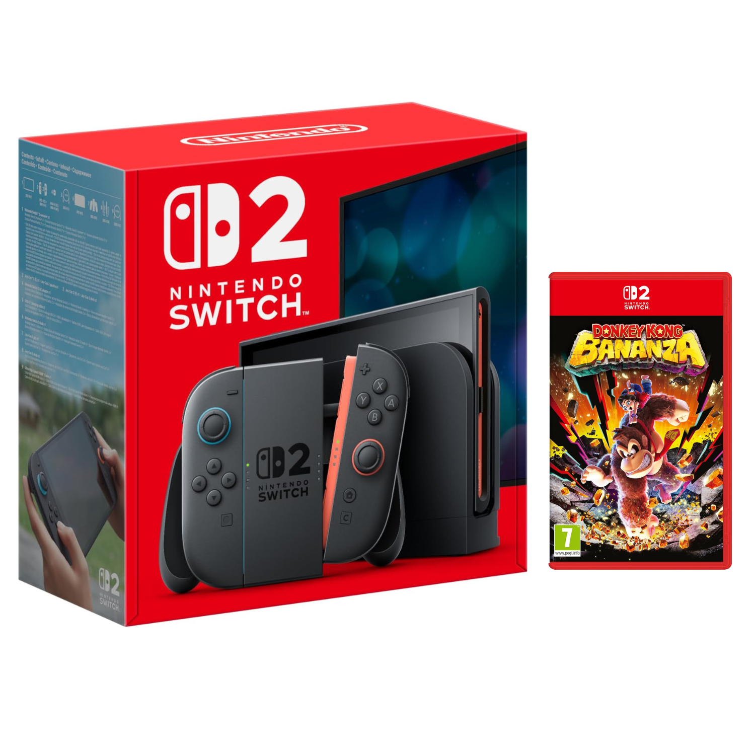 Nintendo Switch 2 Edition SW2 Consola + Juego Físico Mario Kart World o Donkey Kong Bananza o Pokémon Legends: Z-A - (Versión Española)