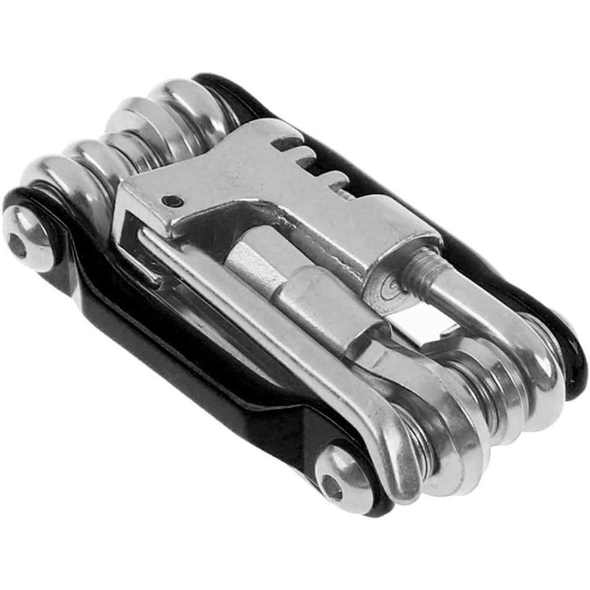 Herramienta multiusos 11 en 1, compacta, ligera, apta para bicicletas de montaña y de carretera, de acero inoxidable.