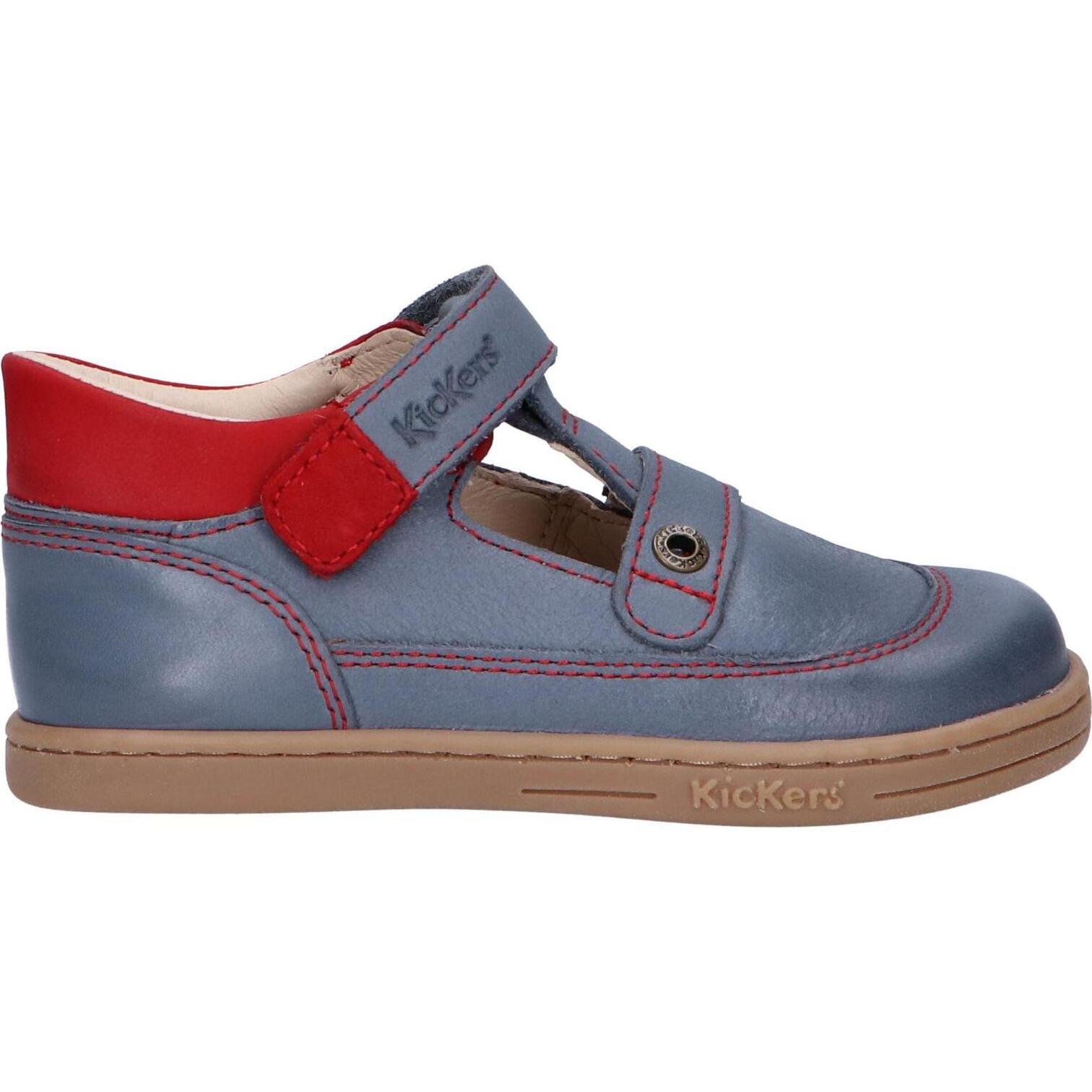 Kickers boy's shoes 784411 -10 tactack 51 bleu rouge