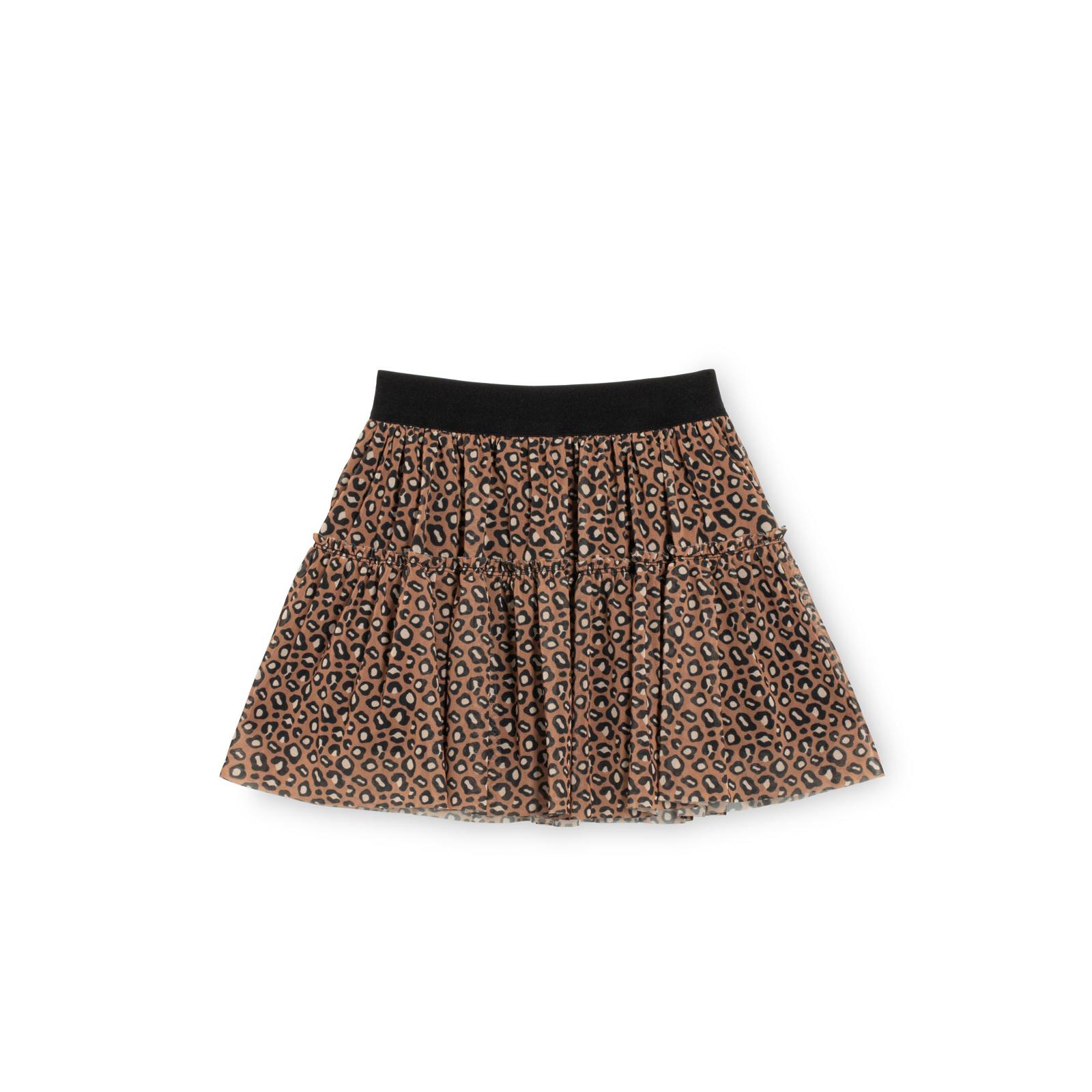 Conguitos - Falda de tul con estampado de leopardo para Niña