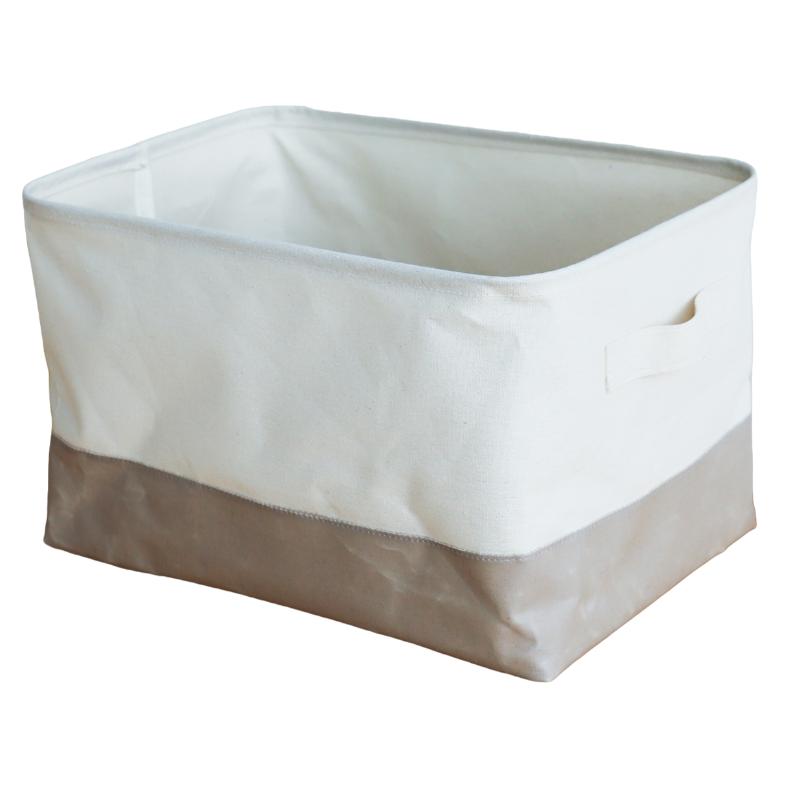 LIN HOME XZ-24812 Cesta de Tela Plegable para Almacenamiento 21x26x16cm con Asa - Caja Tela Multiuso para Armarios, Baño, Juguetes, Coladas