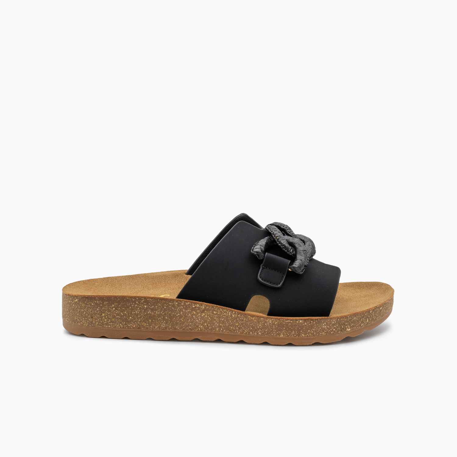Mysoft 26M062 Sandalias planas de mujer detalle cadena