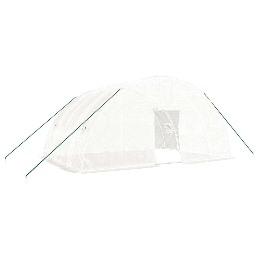 vidaXL Invernadero con Estructura Acero Invernáculo Vivero para Plantas Color Blanco,  Verde, y mas