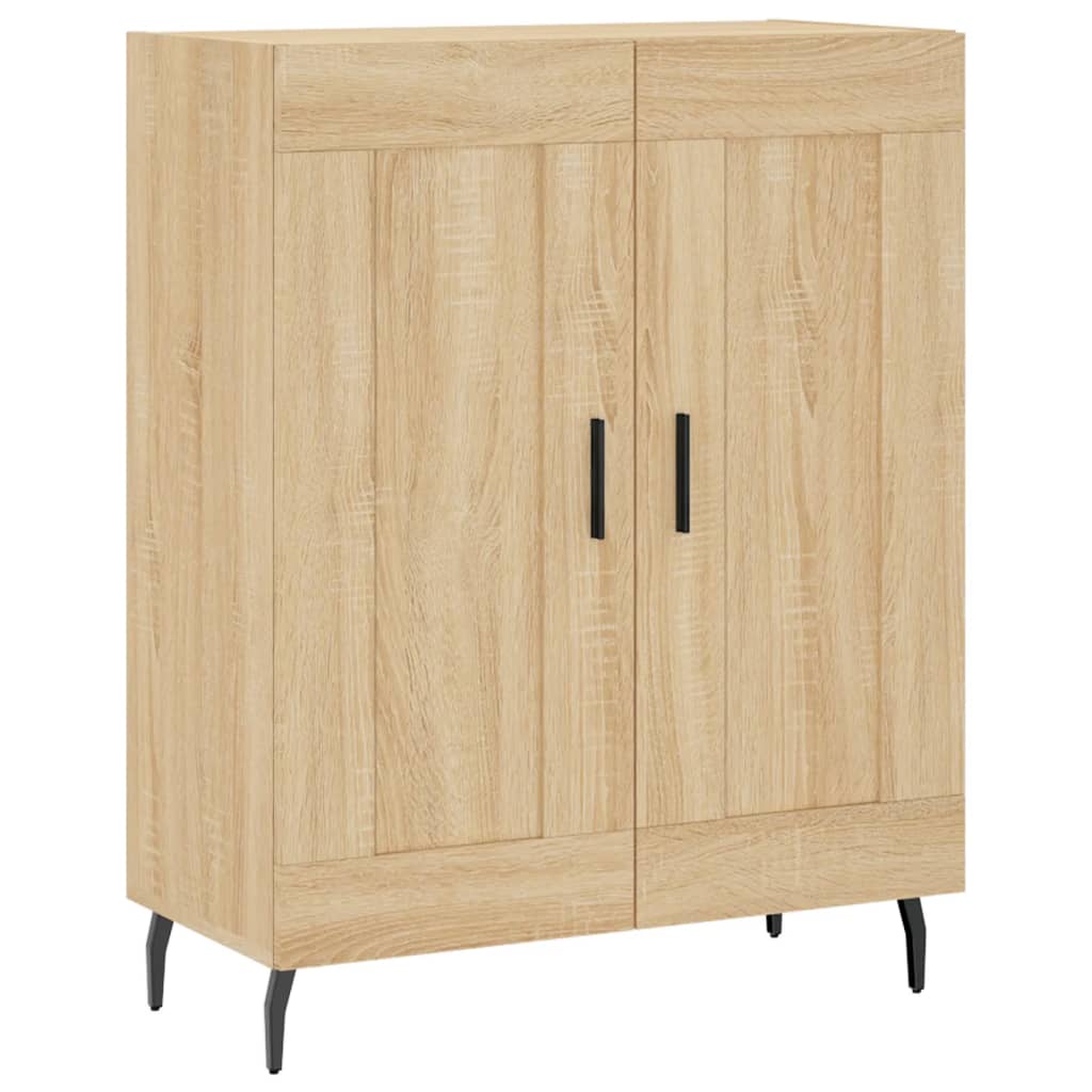 Vidaxl Aparador de Madera Contrachapada con Puertas y Cajón - Buffet para Salón Moderno - Armario Auxiliar Blanco 69,5x34x90 Cm