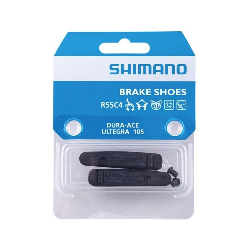 Shimano | Zapatas De Freno R55C4 - - Zapatas De Freno Optimizadas Para Llantas De Aluminio. - Funcionan Bien En Seco Y En Mojado. - Muy Resistentes Fr