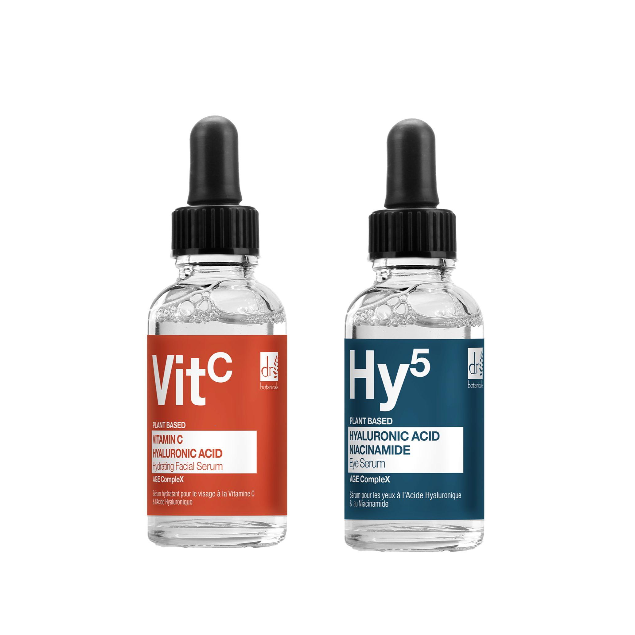 Dr Botanicals Set Regalo Antiedad Vitamina C y Ácido Hialurónico para Rostro y Ojos