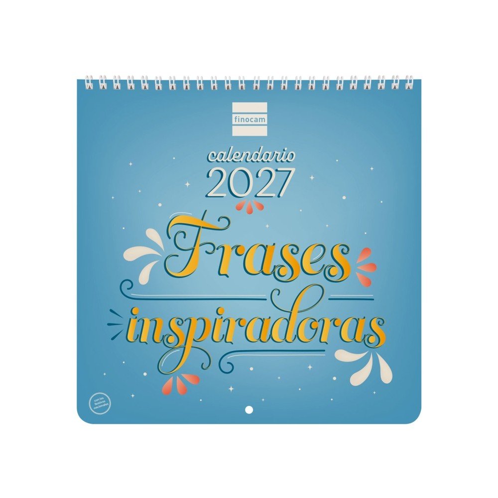 FINOCAM CALENDARIO PARED 2027 ART 21X21 FRASES INSPIRADORAS CALENDARIO ANUAL