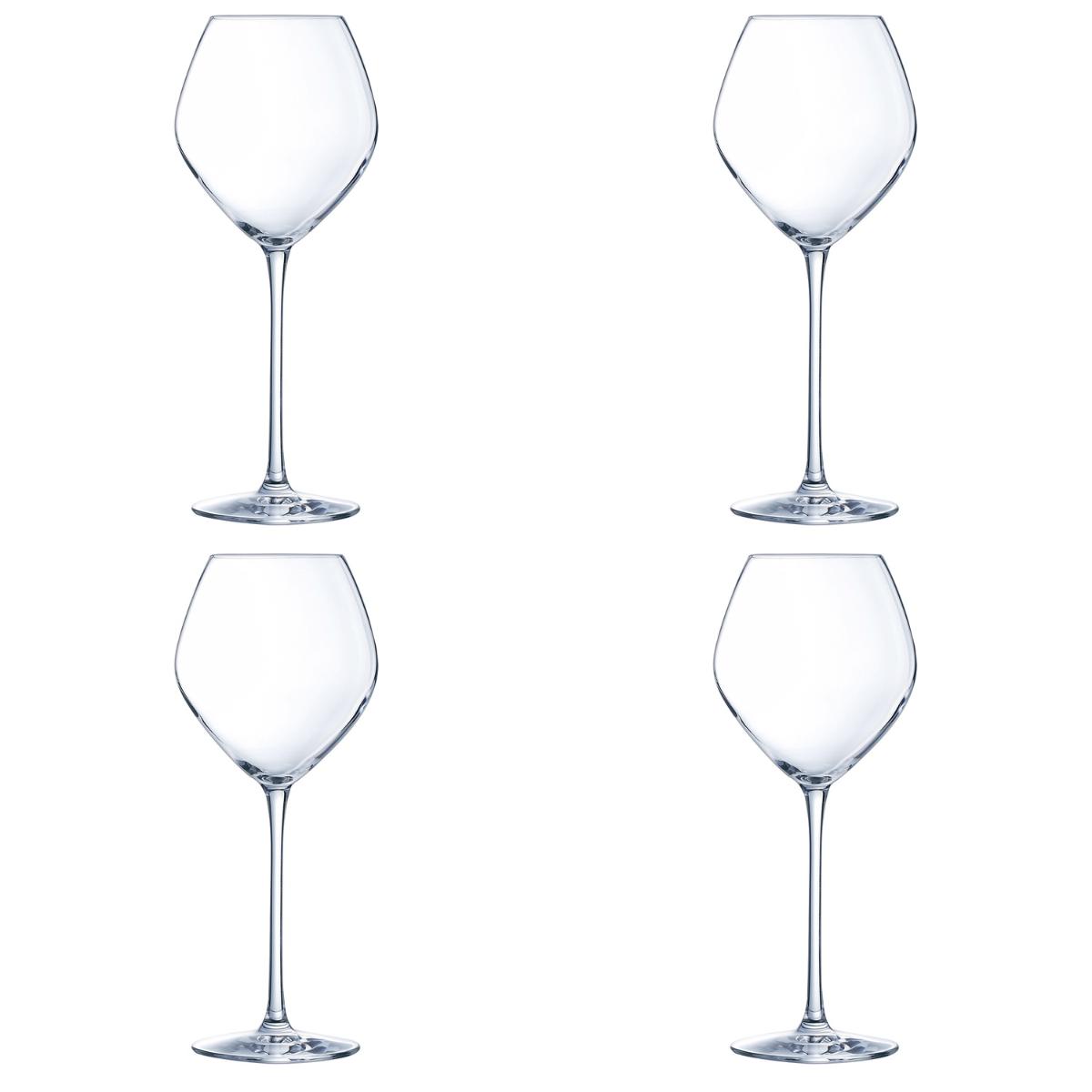 LUMINARC GRAND CHAIS Caja 4 Copas Vino Cristalín 35CL Transparente Brillo Fabricado en Francia Ecológico