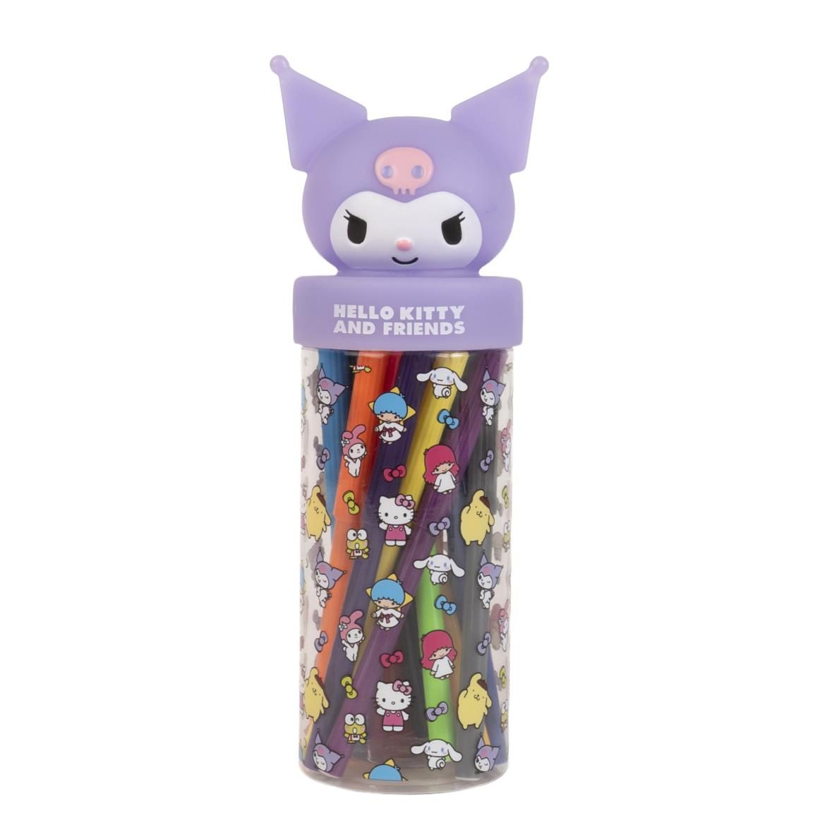 Estuches y Plumiers Hello Kitty y Kuromi para Niñas - Portatodos con Varios Compartimentos, Cierre de Cremallera y Licencia Oficial, Accesorios de Papelería para Colegio y Vuelta al Cole