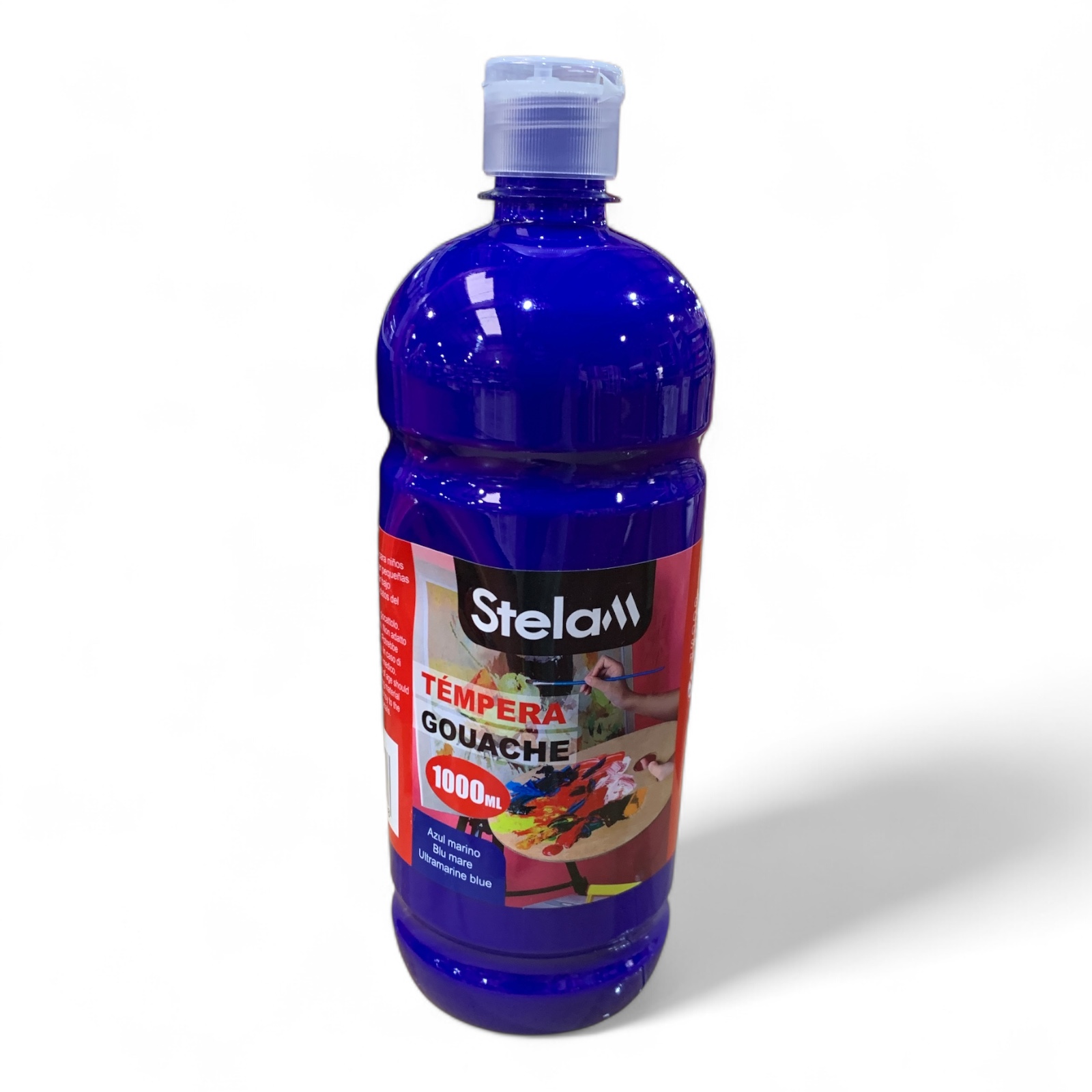 Témpera Gouache 1000 ml – Pintura Opaca al Agua, Colores Vivos para Arte y Manualidades - Stelan