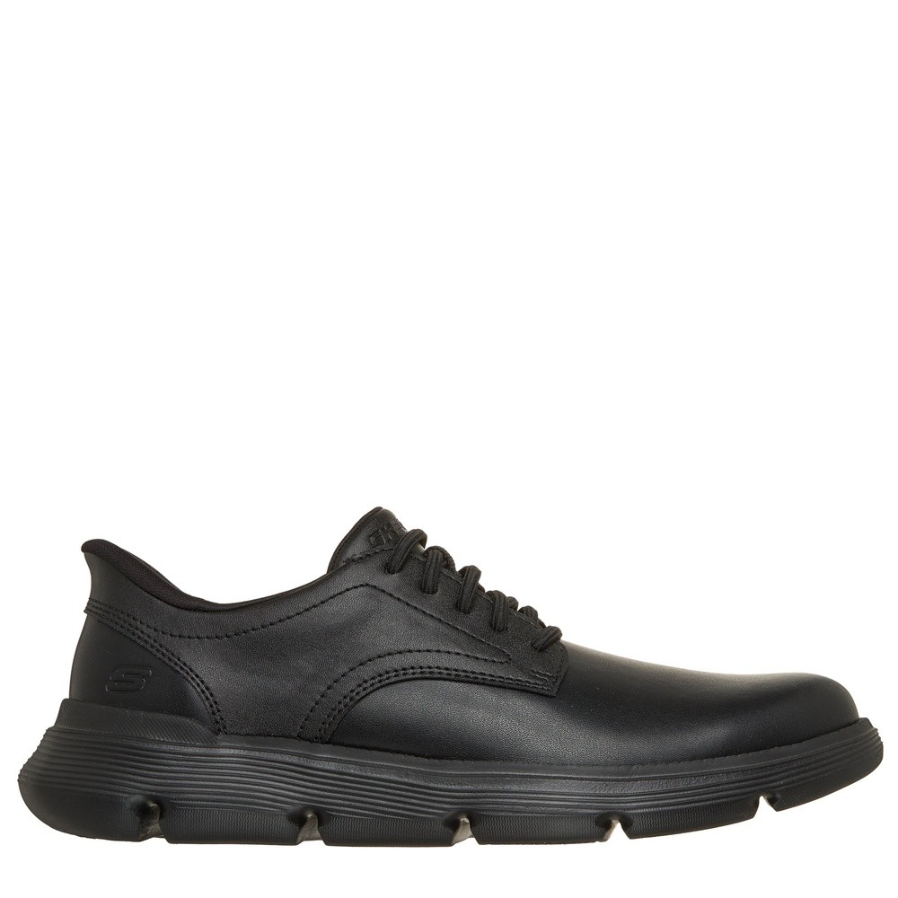Cómoda  GARZA - DURAN NEGRO: Zapatillas SKECHERS para hombre, plantilla Air‑Cooled Memory Foam y Comfort Pillow, suela de goma flexible y horma G. Cómodas todo el día. ¡Cómpralas ahora! Altura Tacón bajo (1-3 cm) Referencia