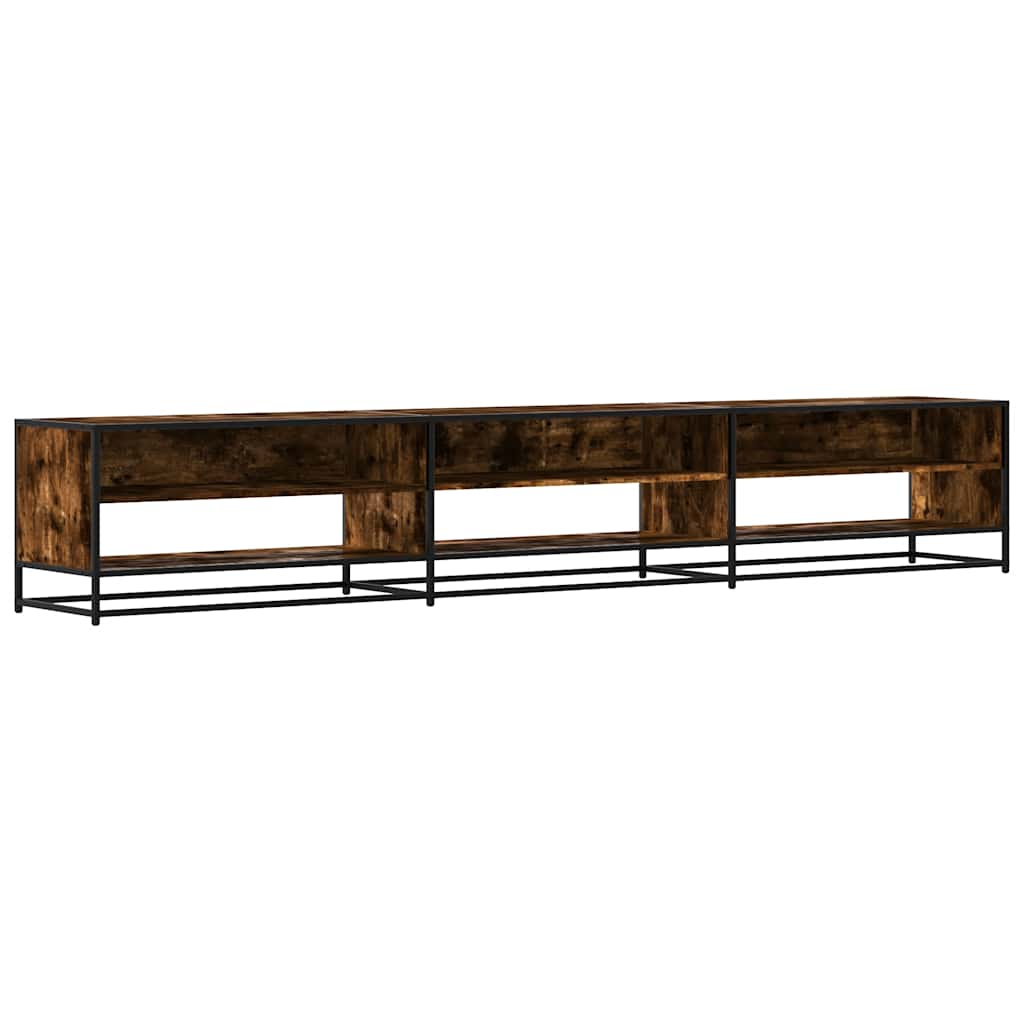 vidaXL Mueble de TV madera de ingeniería roble ahumado 270x40x46 cm