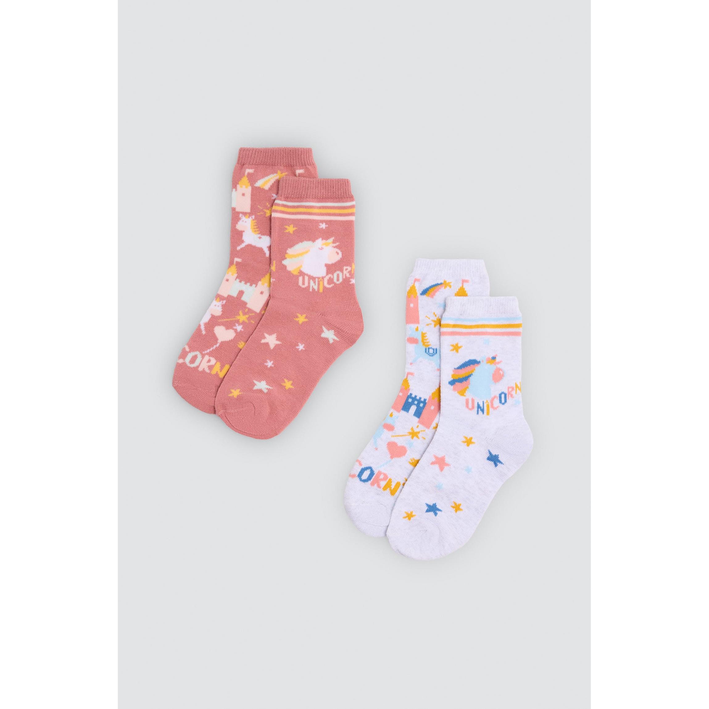 Ysabel Mora - Pack 4 calcetines niña estampado unicornios