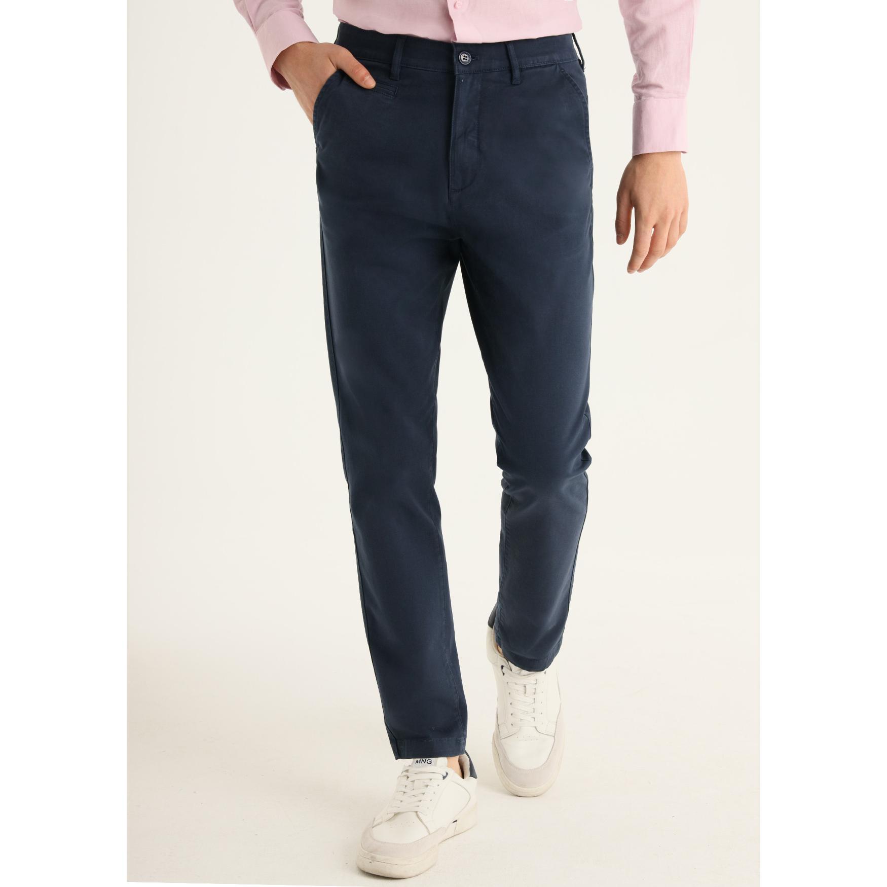 LOIS JEANS - Pantalon chino de saten elastico slim - Tiro medio  - Tallaje en Pulgadas- Tallaje en Pulgadas