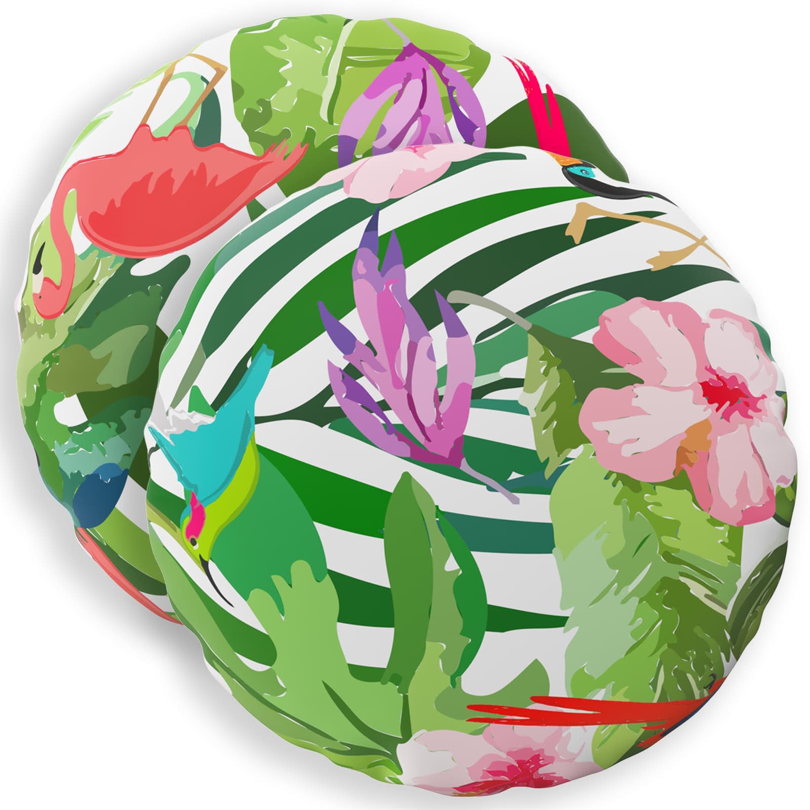 vidaXL Funda de almohada 2 uds. HEERLEN  Ø 50 cm Poliéster Multicolor