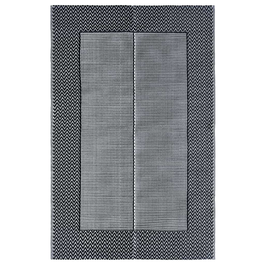 vidaXL Alfombra de exterior PP ARAKIL 120x180 cm en color Gris/Gris claro/Estampado gris y más