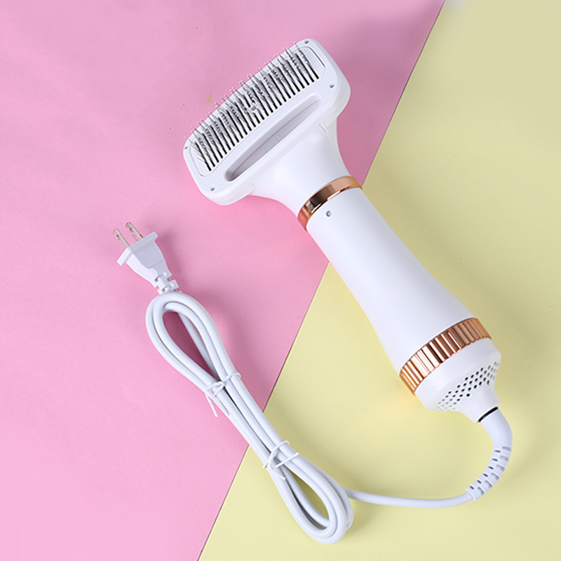 Secador de Pelo para Mascotas | Secador de Pelo Portátil y Silencioso 2 en 1 con un Cepillo Práctico | Temperatura Ajustable | para Perros y Gatos Pequeños y Medianos